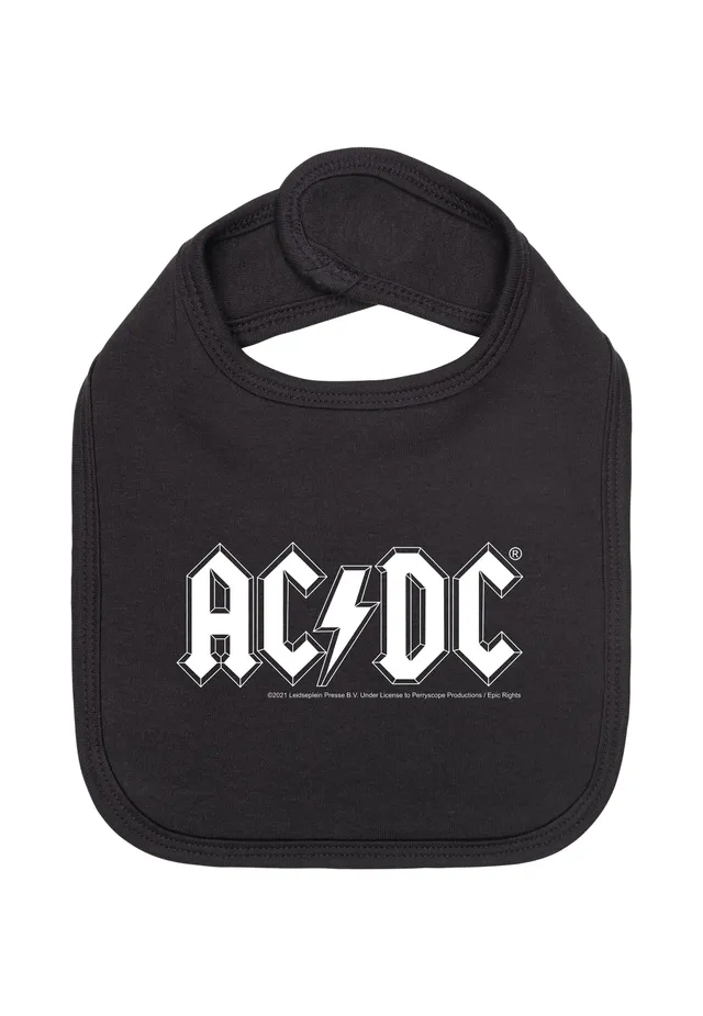 ac-dc-logo-bavoir-b-b-noir-coton-taille-unique image 1