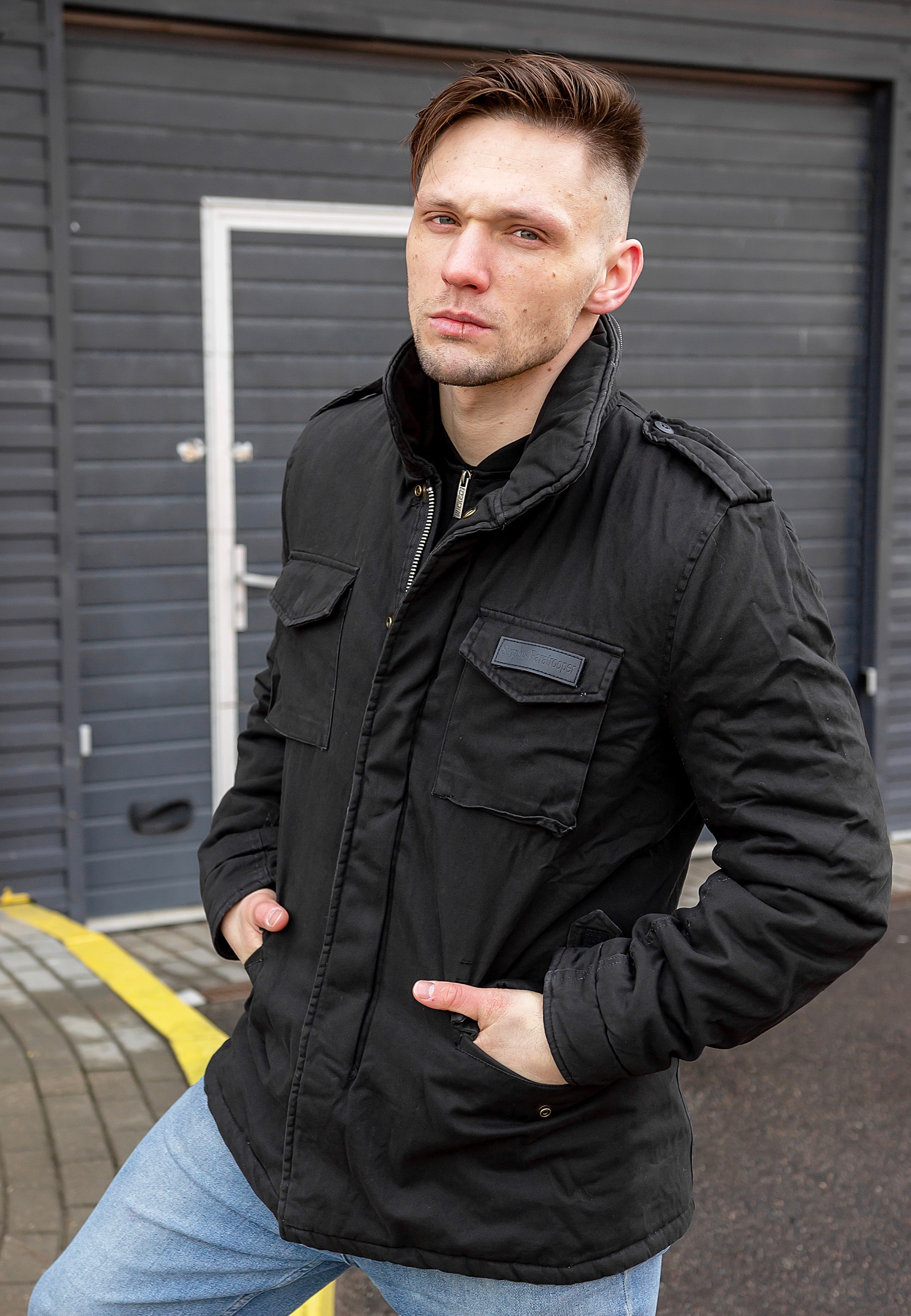 surplus-paratrooper-veste-noire-homme-taille-s image 2