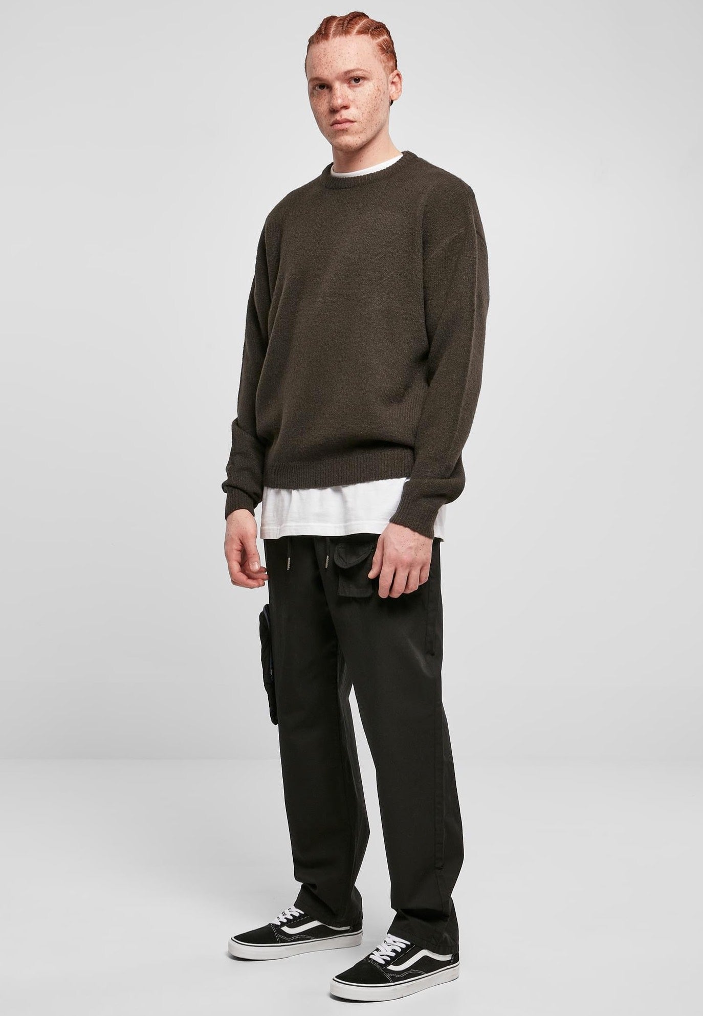 urban-classics-oversized-chunky-blackbird-pull-gris image 4