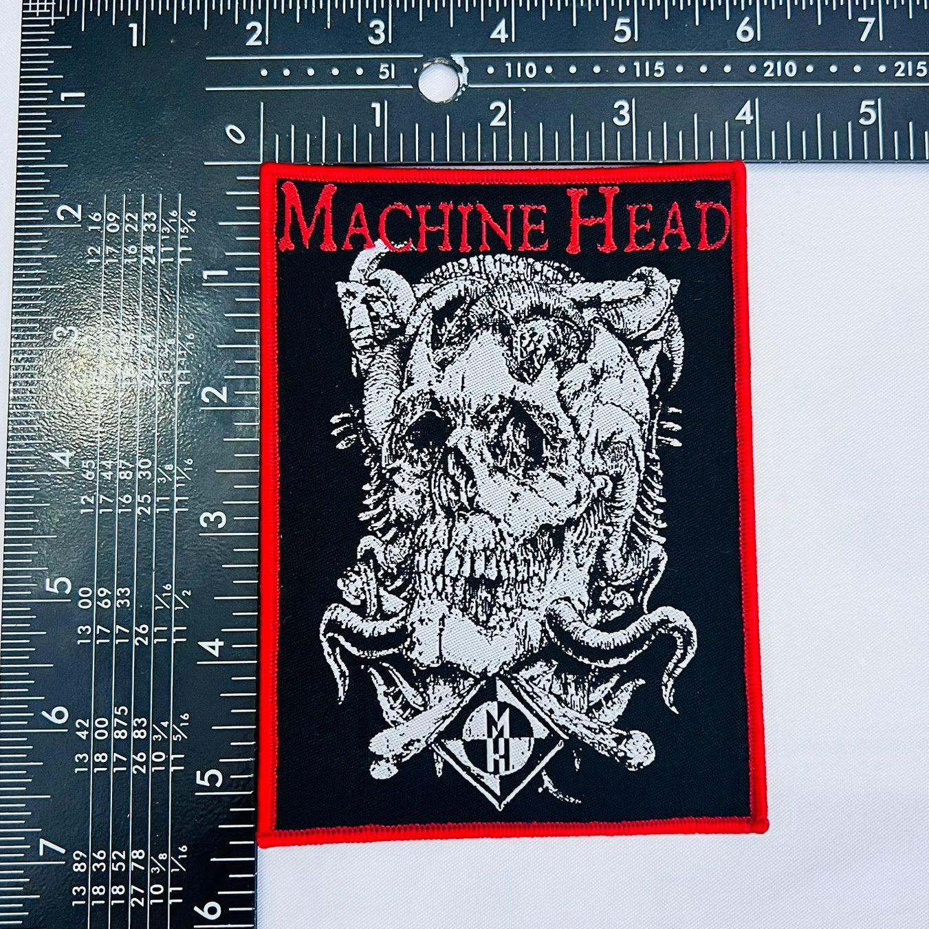 machine-head-the-burning-red-patch-tiss-bordure-noire image 7