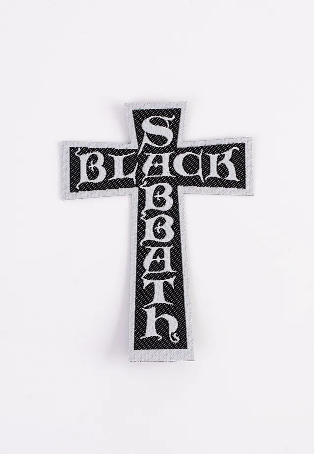 black-sabbath-cross-logo-cut-out-patch-noir image 1