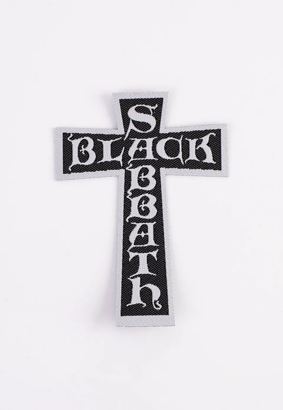 black-sabbath-cross-logo-cut-out-patch-noir image 1