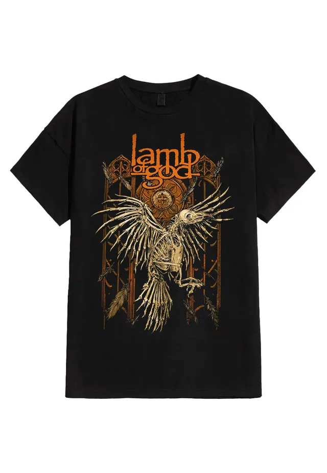 lamb-of-god-crow-t-shirt-noir-homme-thrash-metal image 1