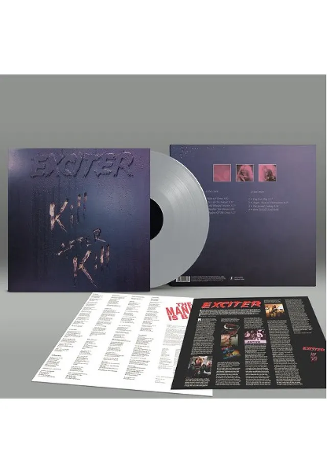 exciter-kill-after-kill-vinyle-argent-thrash-metal-lp-couleur image 1