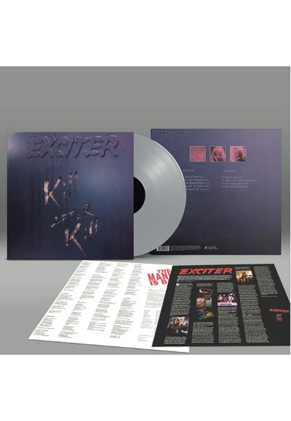 exciter-kill-after-kill-vinyle-argent-thrash-metal-lp-couleur image 1
