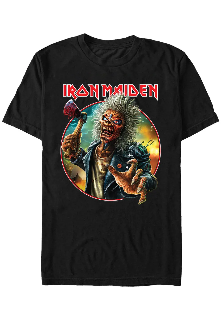 iron-maiden-eddie-axe-t-shirt-noir-homme-manches-courtes image 1