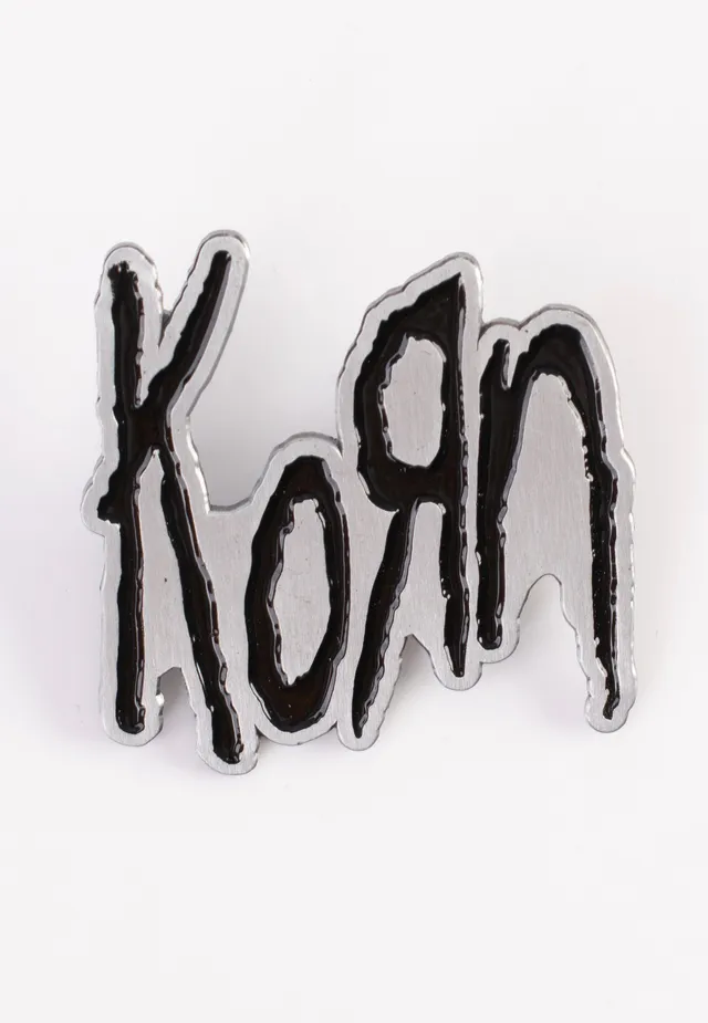 korn-logo-pin-noir-accessoire-nu-metal-taille-unique image 1