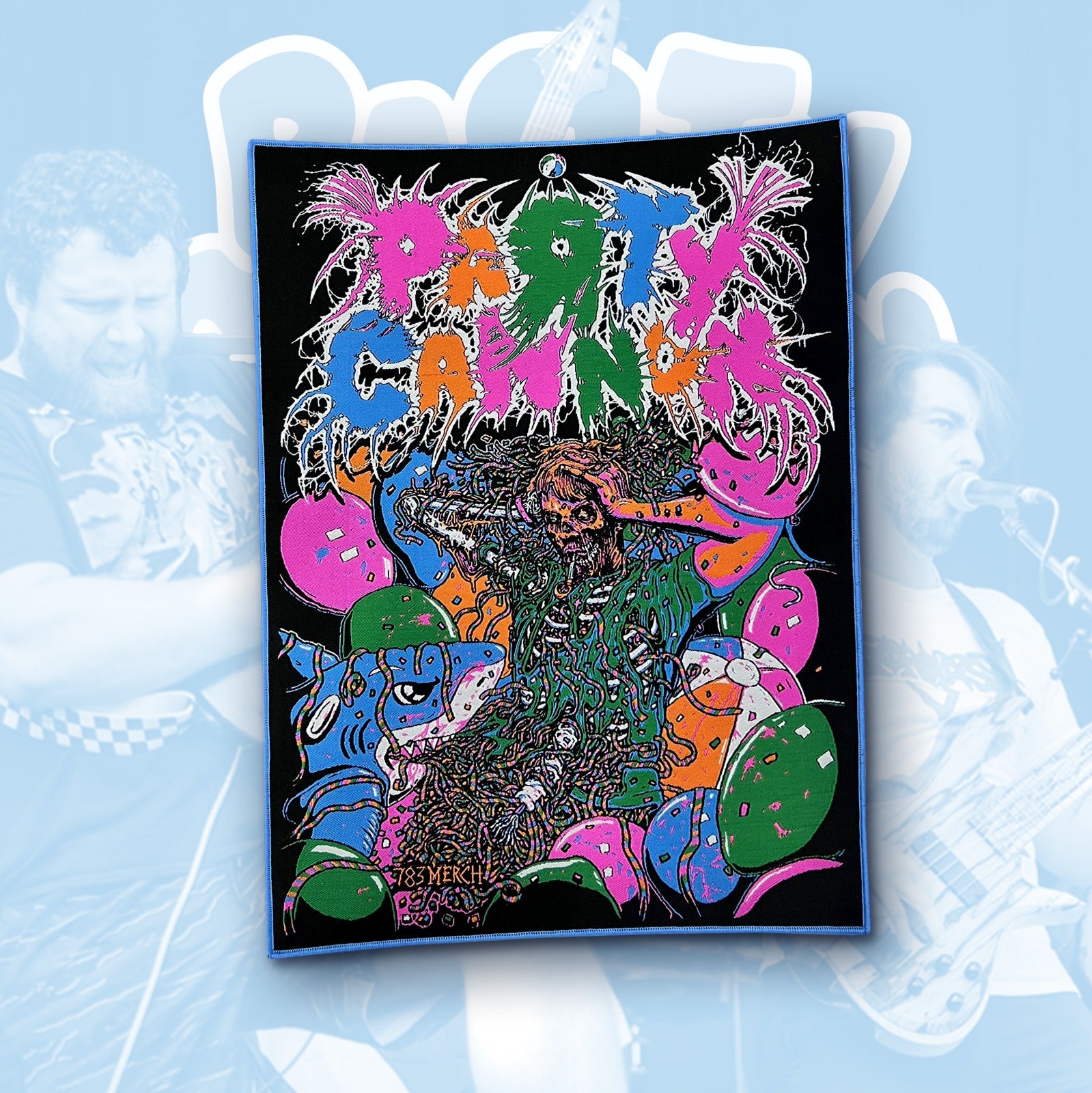party-cannon-partied-in-half-backpatch-dos-tiss-bordure-noire image 3