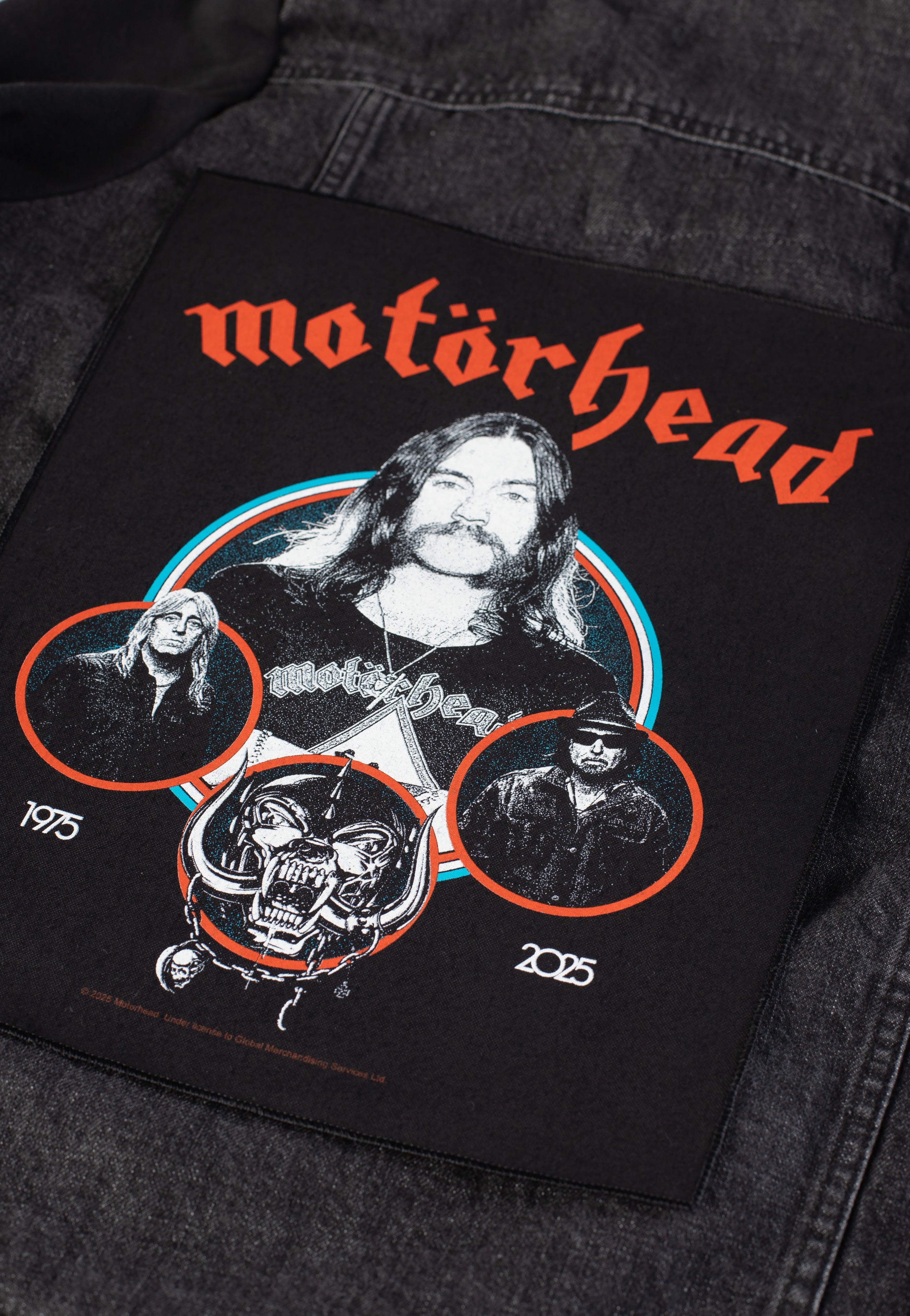 mot-rhead-band-circle-backpatch-dos-noir-polyester image 2