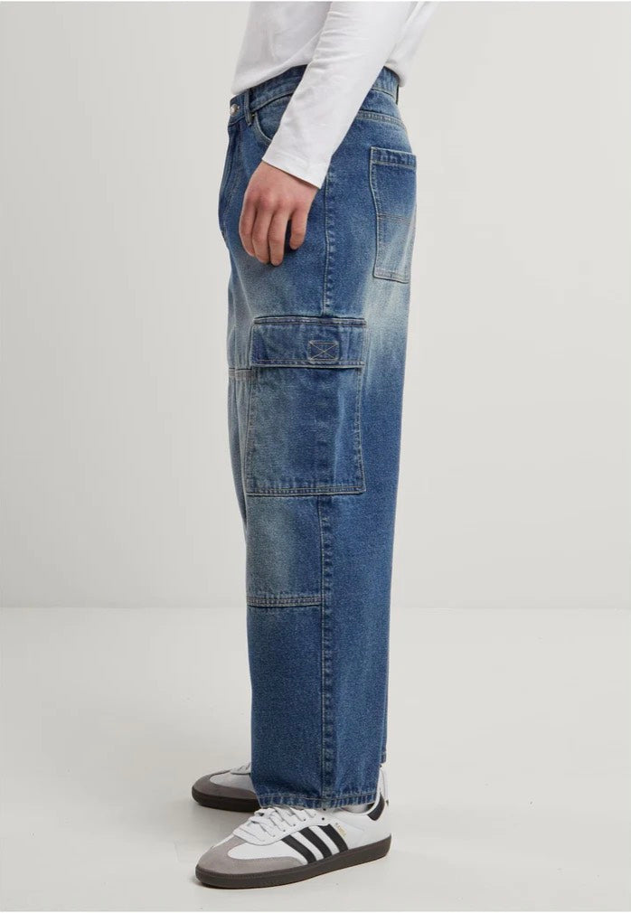 urban-classics-tapered-heavy-ounce-baggy-jean-dirty-washed-bleu image 4