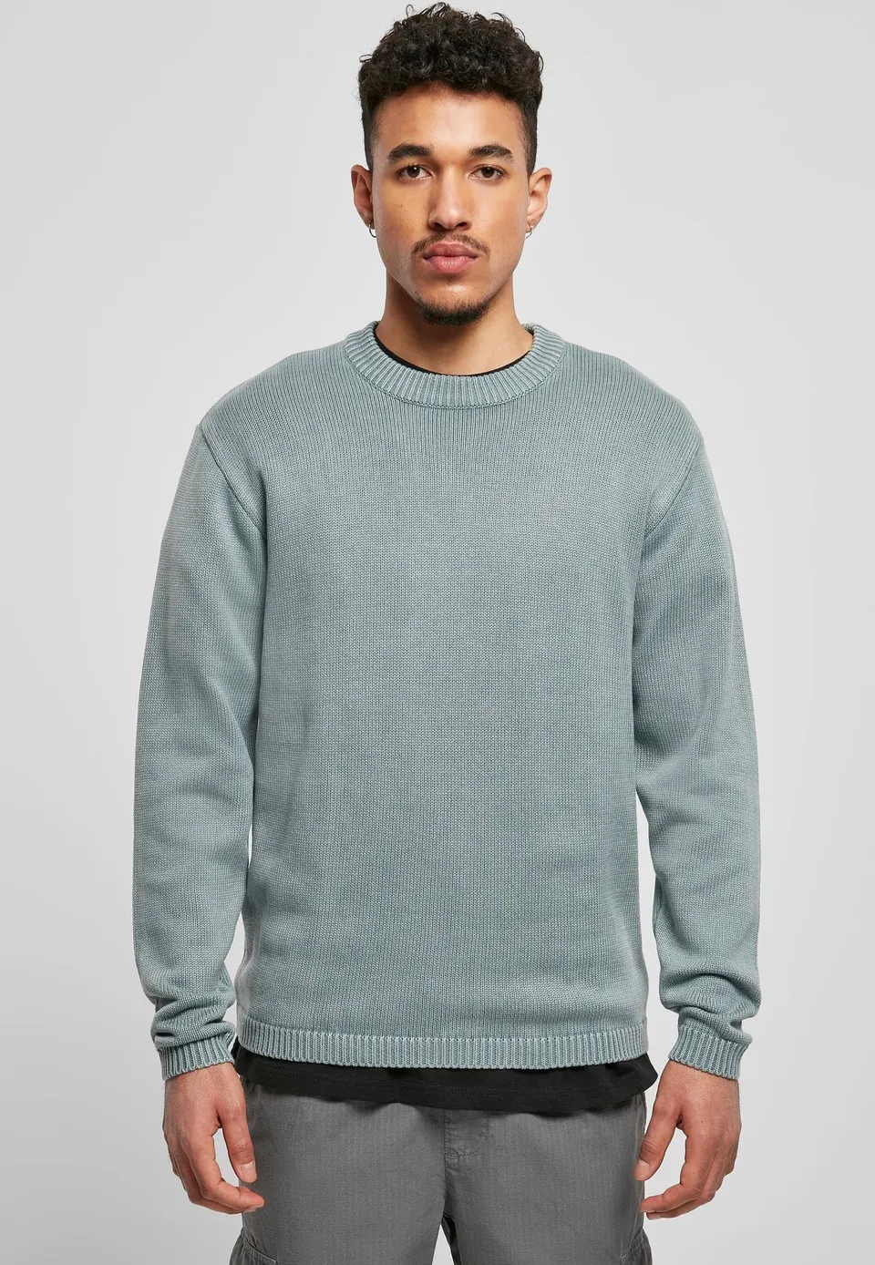 urban-classics-washed-dusty-blue-pullover-bleu-homme image 1