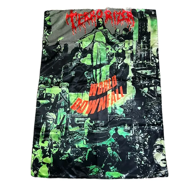 terrorizer-world-downfall-drapeau-tissu-100x70-cm image 1