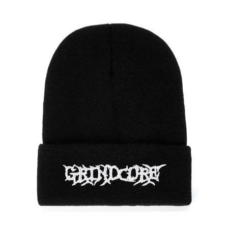 grindcore-logo-beanie-bonnet-brod-noir image 1