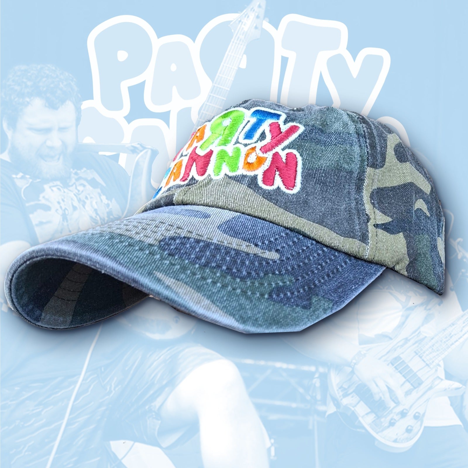 party-cannon-glow-in-the-dark-casquette-dad-camo-vert image 1