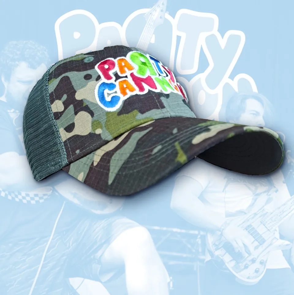 783punx-party-cannon-logo-casquette-trucker-camo-vert image 1