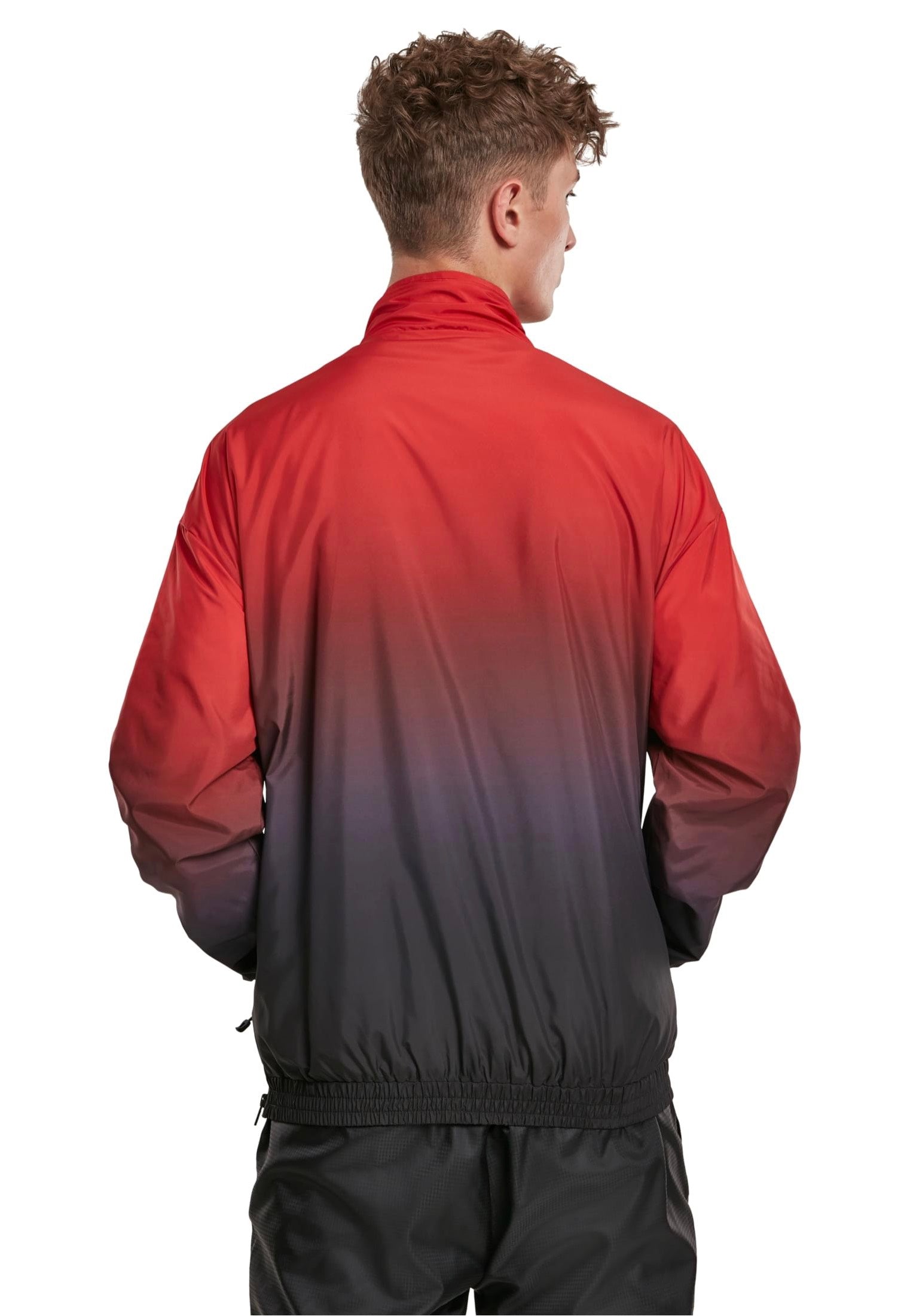 urban-classics-gradient-veste-pullover-noir-rouge-m image 3