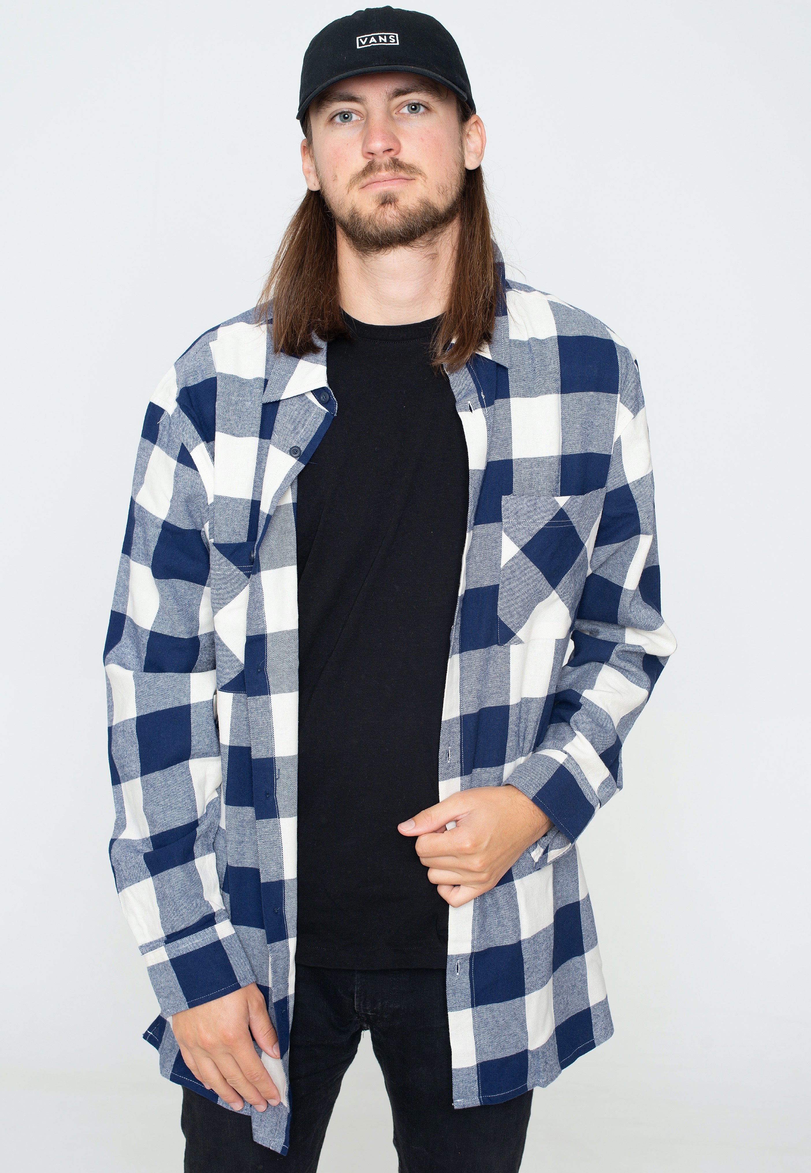 urban-classics-chemise-carreaux-oversize-bleu-homme image 1