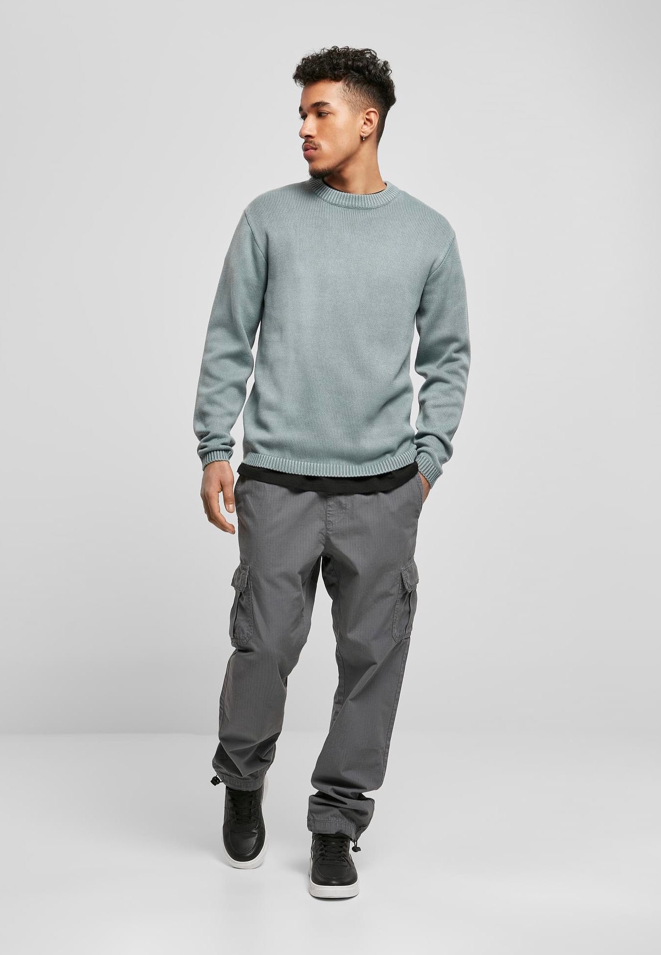 urban-classics-washed-dusty-blue-pullover-bleu-homme image 2