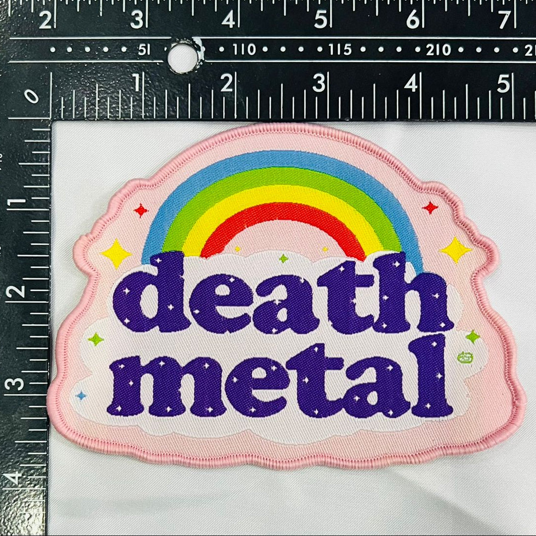 783punx-small-patch-death-metal-rainbow-patch-tiss-bord-rose image 8