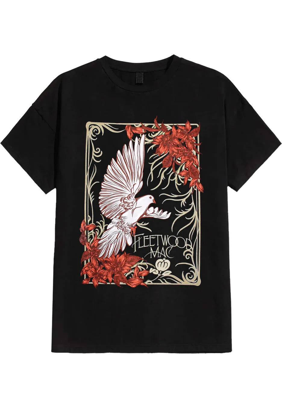 fleetwood-mac-dove-t-shirt-noir-classic-rock image 1