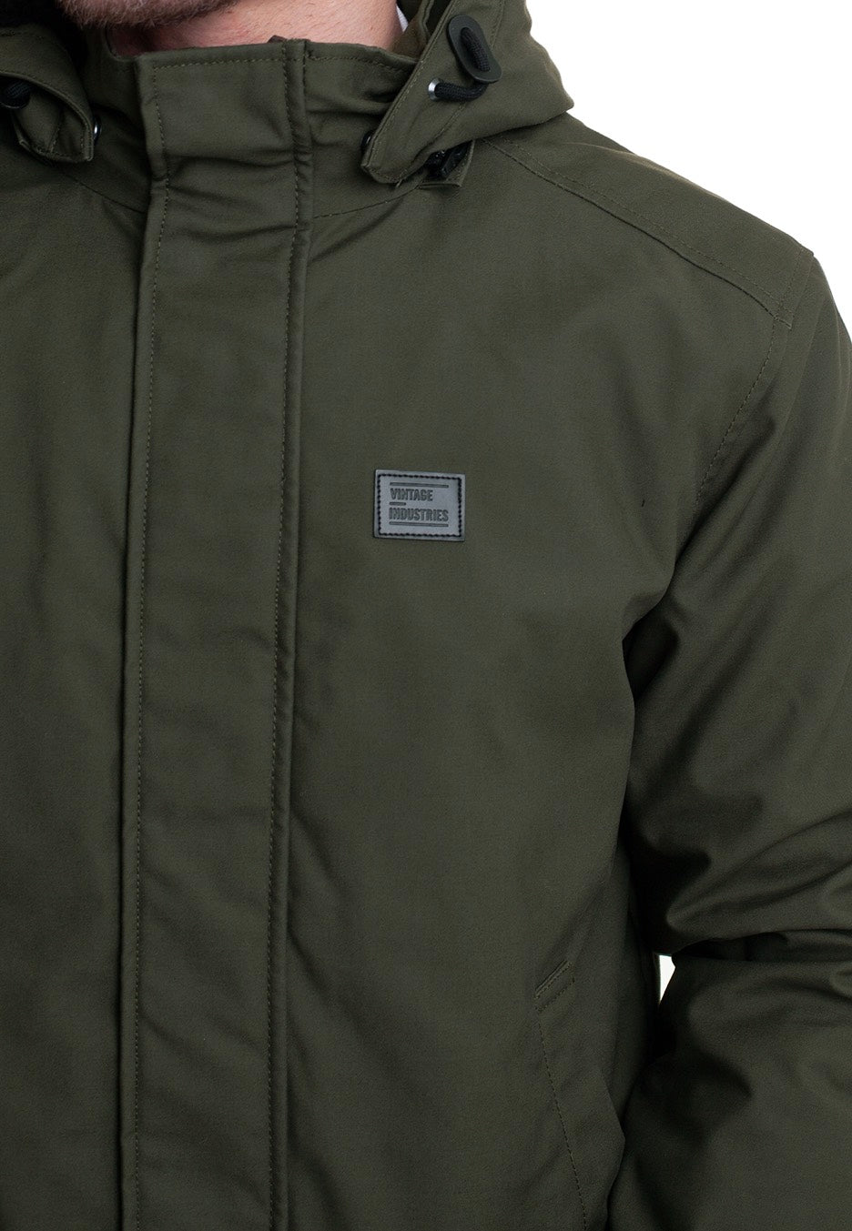 vintage-industries-hudson-dark-olive-veste-hiver-olive-taille-m image 2