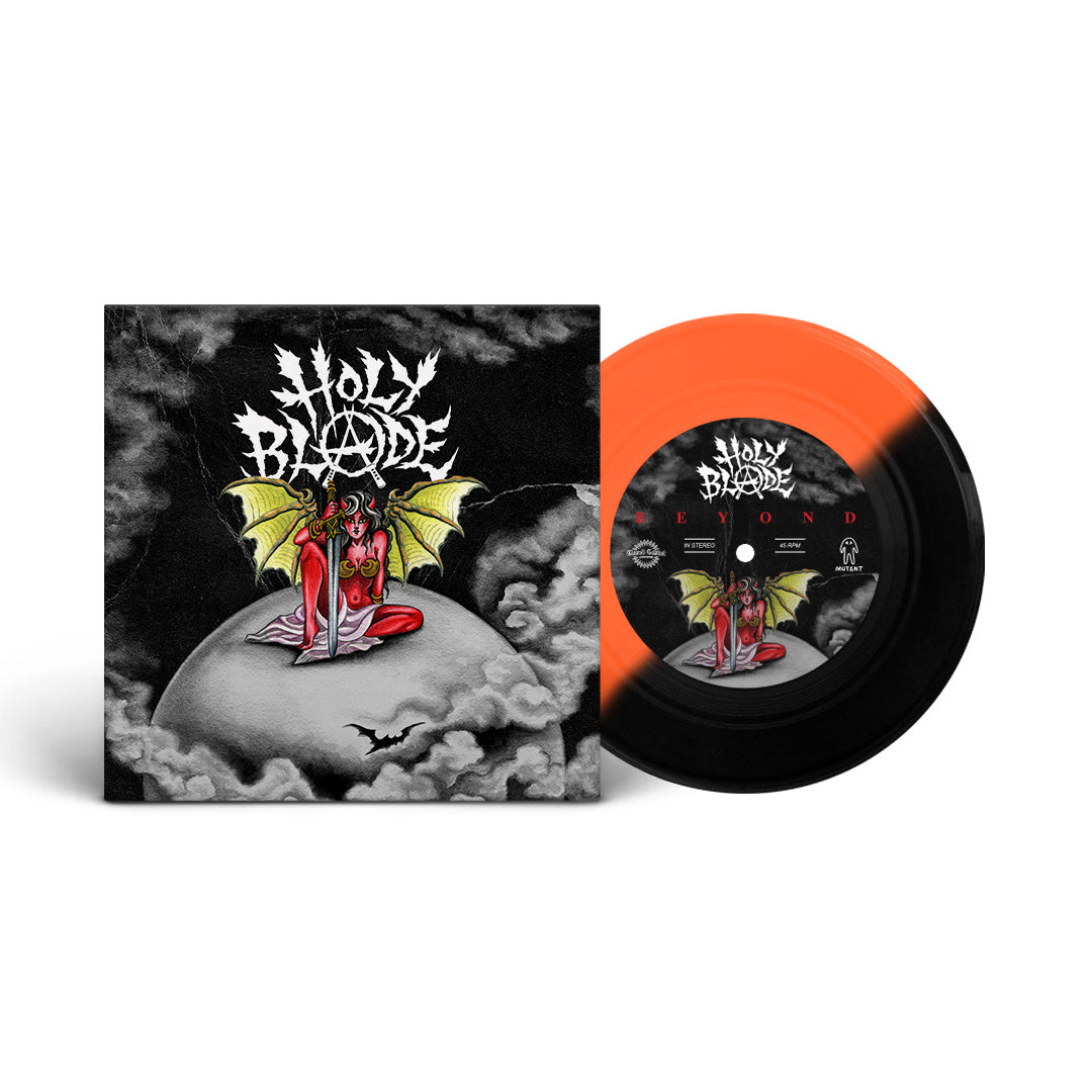 holy-blade-beyond-vinyle-7-split-orange-noir image 2