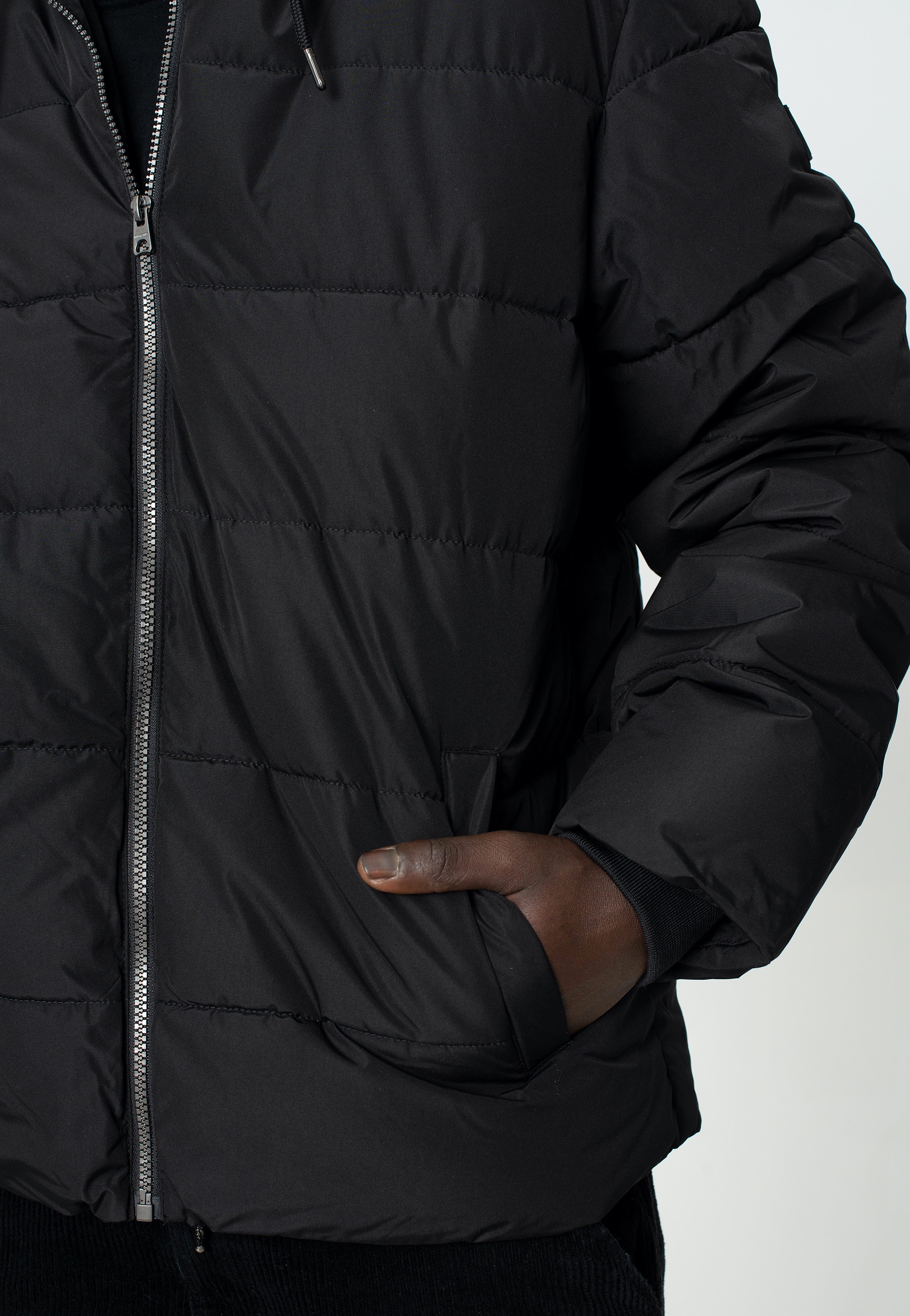 only-sons-melvin-life-quilt-hood-veste-noire-homme image 5