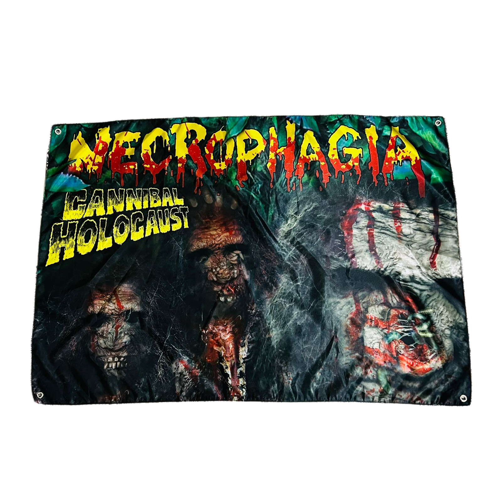 necrophagia-cannibal-holocaust-drapeau-tissu-100x70 image 1