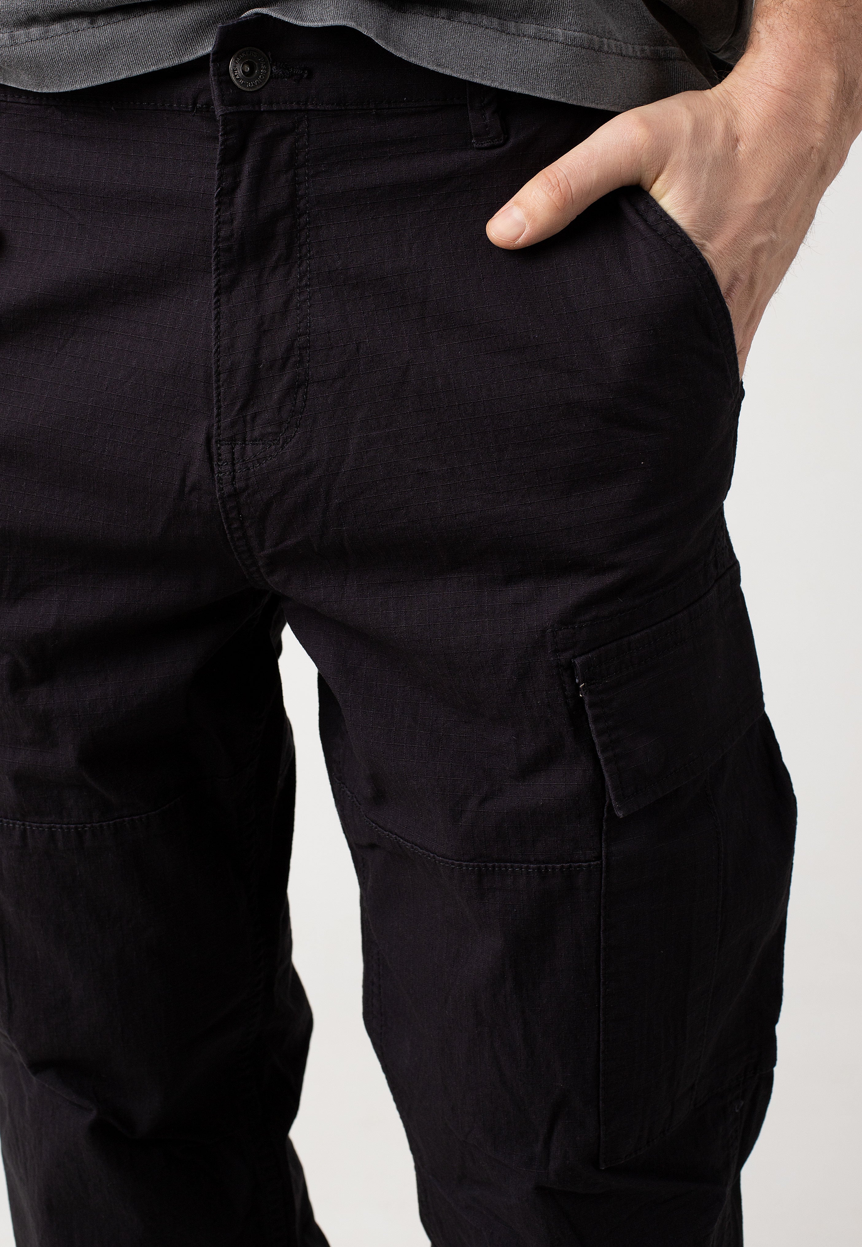 only-sons-ray-life-ribstop-cargo-pantalon-noir-homme-coton image 4