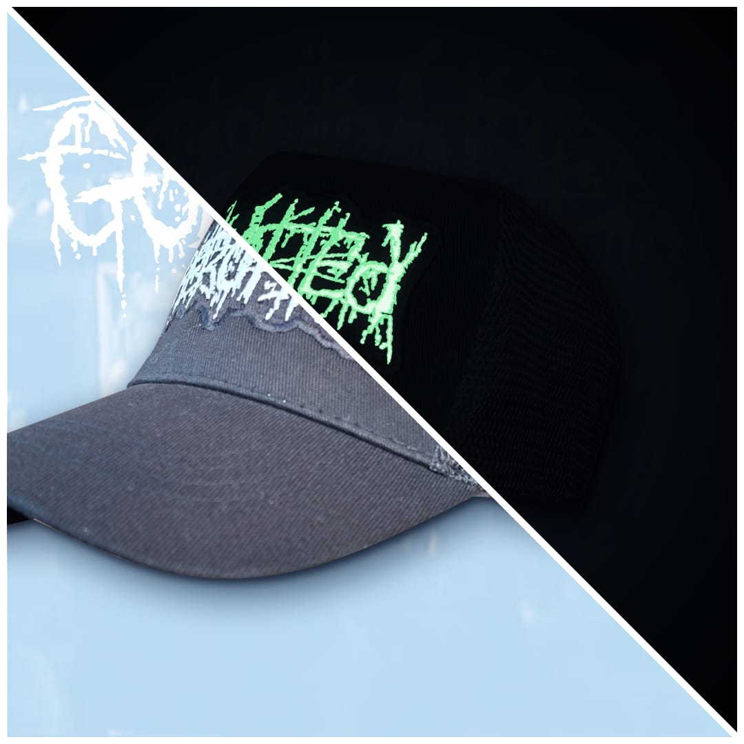 gorerotted-logo-casquette-trucker-brod-e-rouge image 4