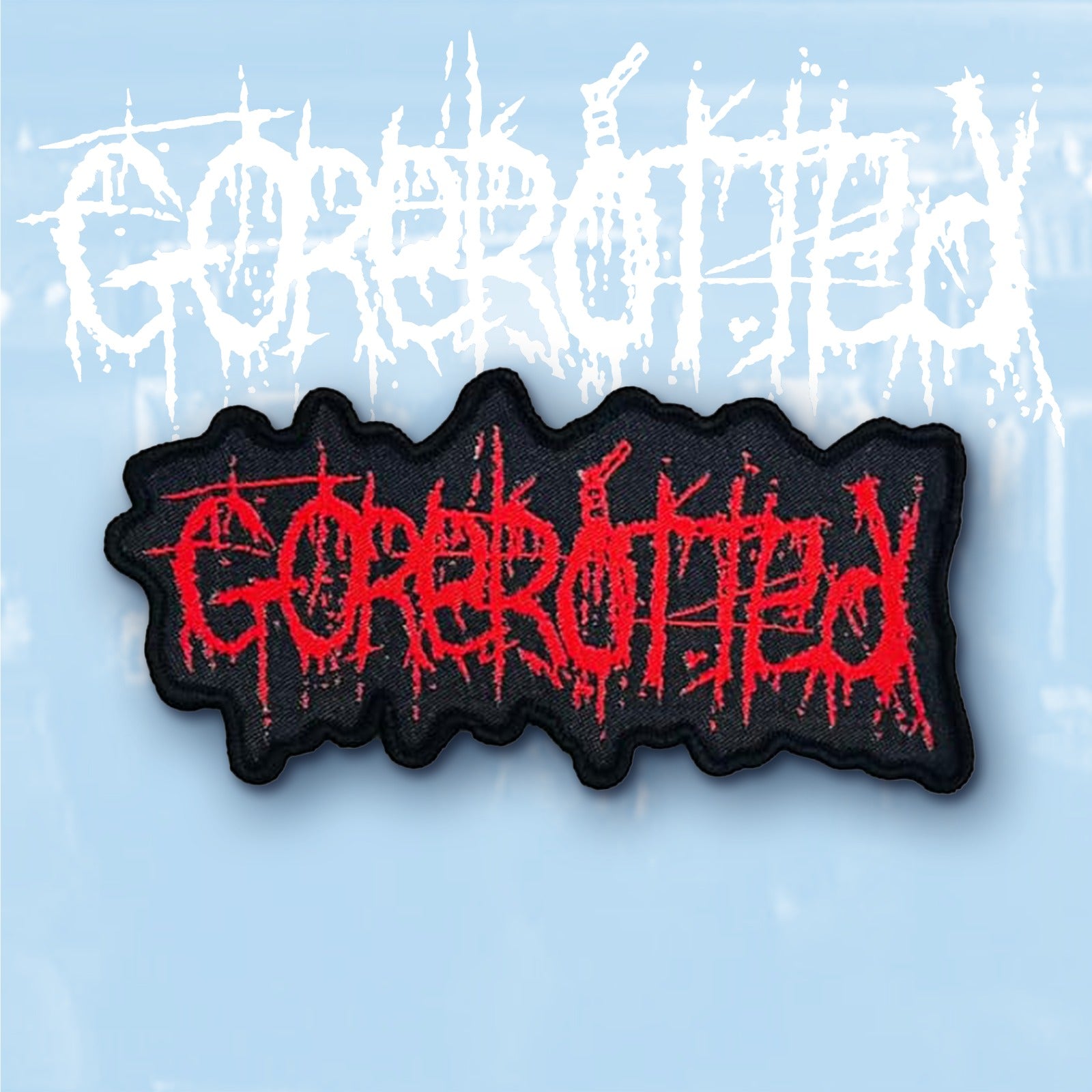 gorerotted-logo-patch-tiss-rouge-bordure-noire image 2