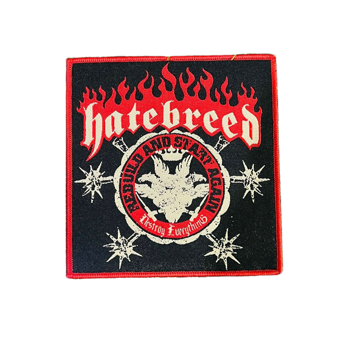 hatebreed-destroy-everything-patch-tiss-bordure-rouge-10cm image 4