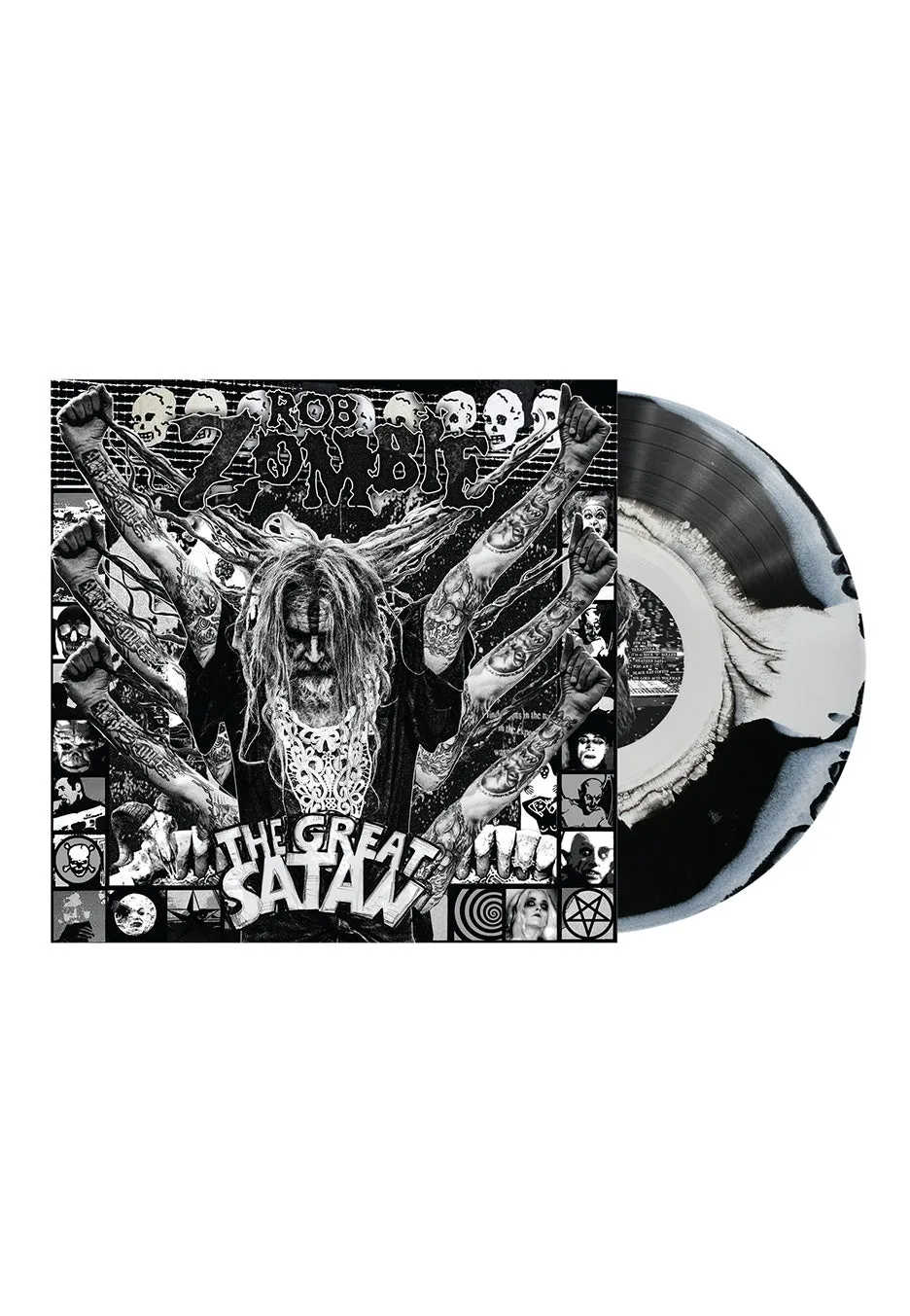 rob-zombie-the-great-satan-vinyle-couleur-noir-blanc image 1