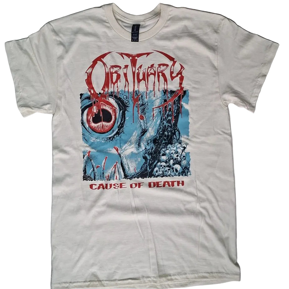 obituary-cause-of-death-t-shirt-blanc-cass-coton image 2