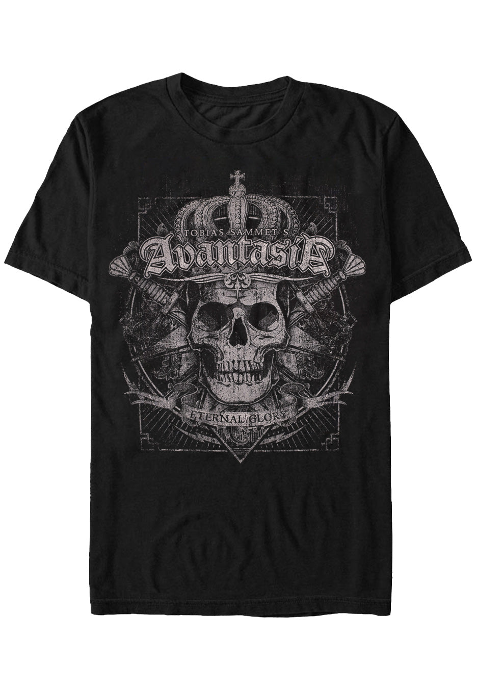 avantasia-crowned-skull-t-shirt-noir-homme image 1