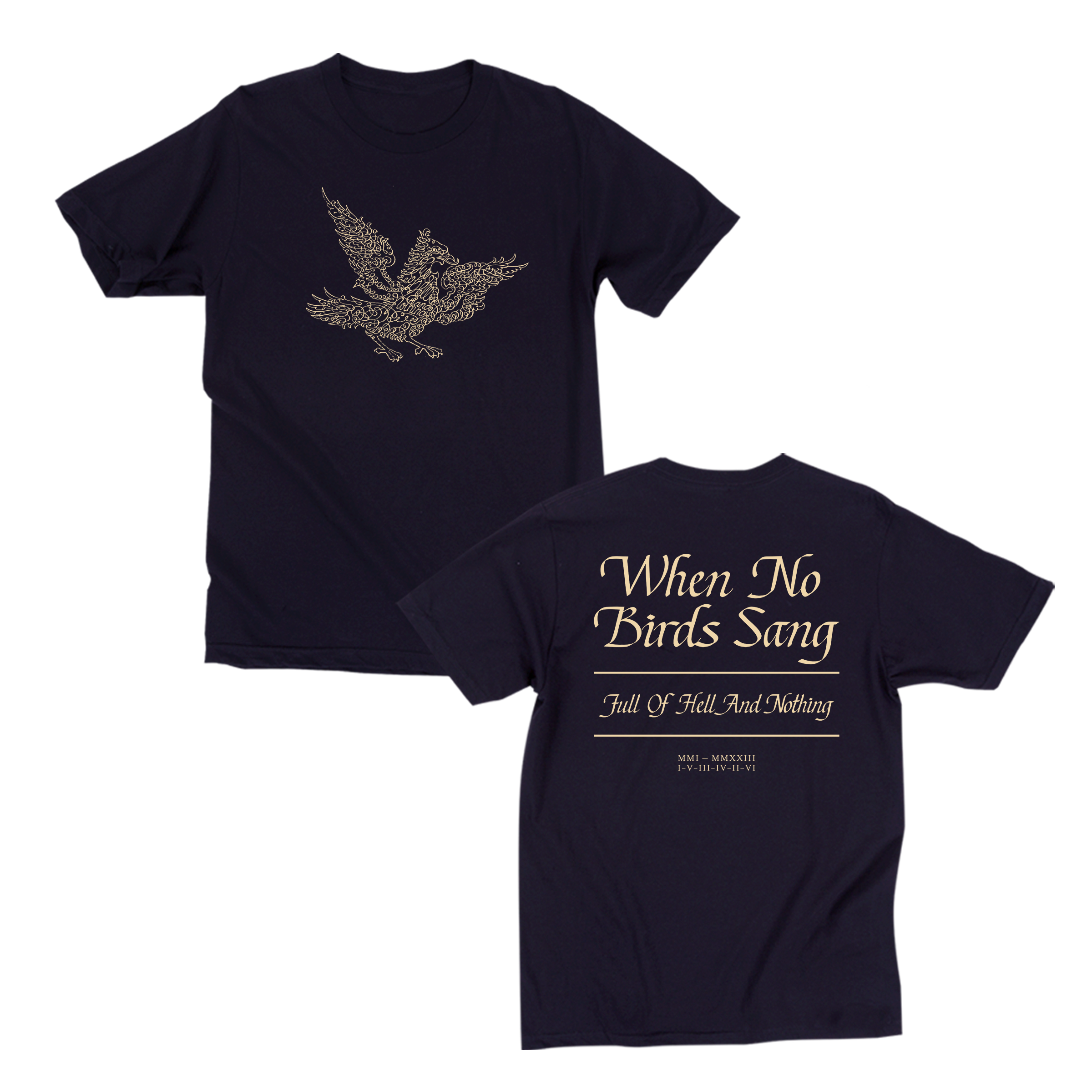 full-of-hell-bird-t-shirt-bleu-marine-coton image 1