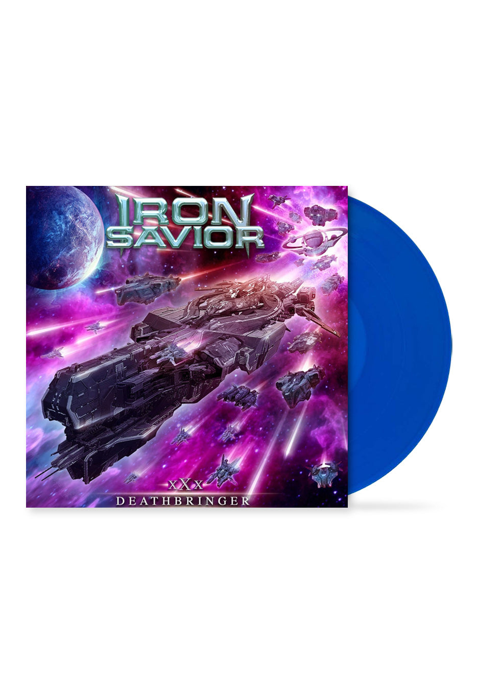 iron-savior-deathbringer-vinyle-bleu-power-metal-dition-limit-e image 1