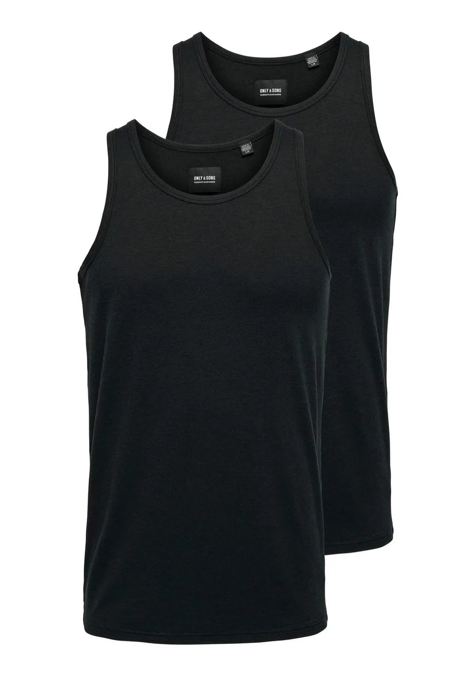 only-sons-theo-bamboo-d-bardeur-noir-lot-2-tank-homme image 1