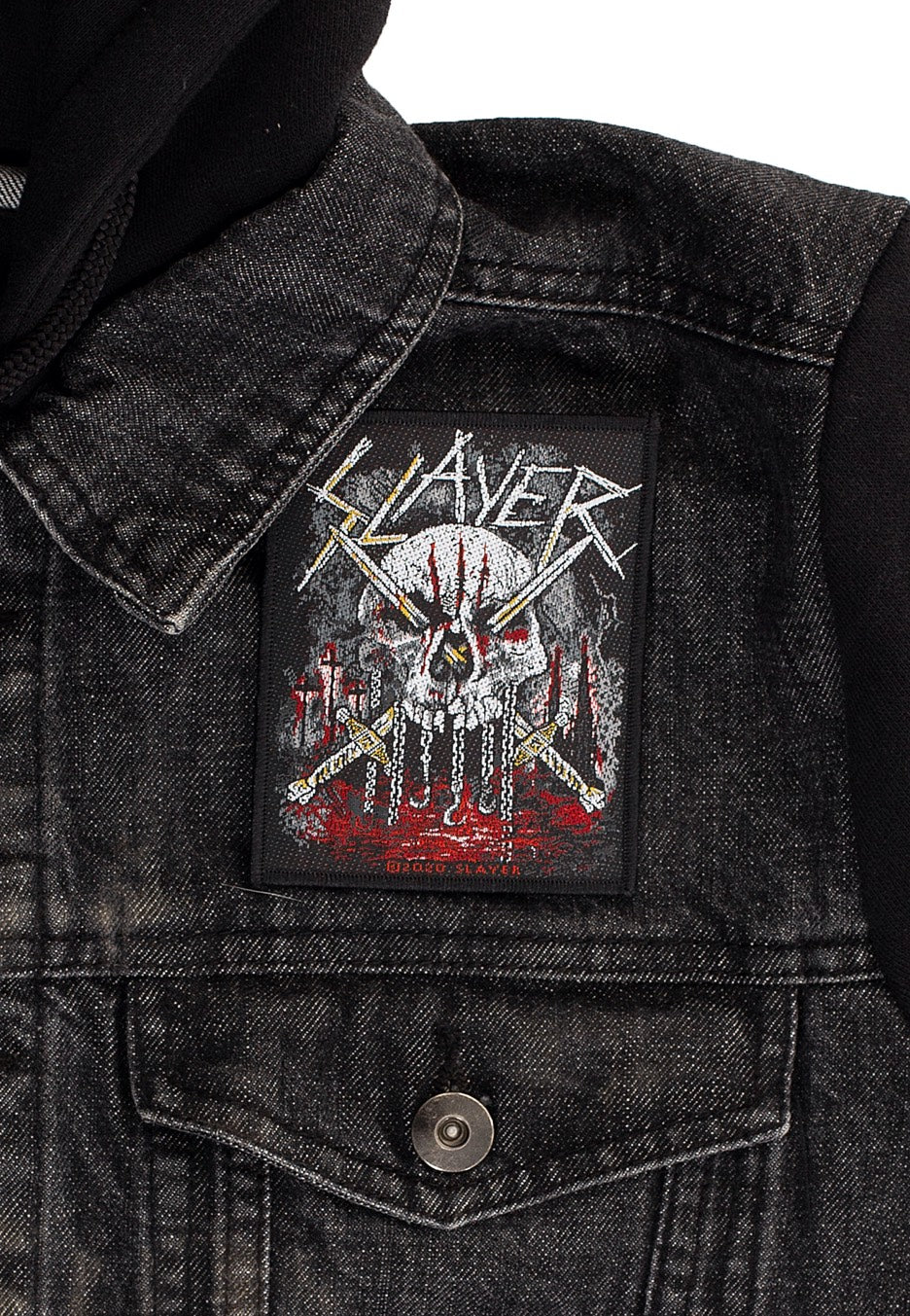 slayer-skull-swords-patch-coudre-noir-taille-unique image 2