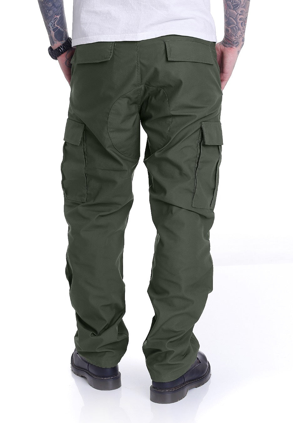 vintage-industries-bdu-cargo-pantalon-olive-loose-homme image 4