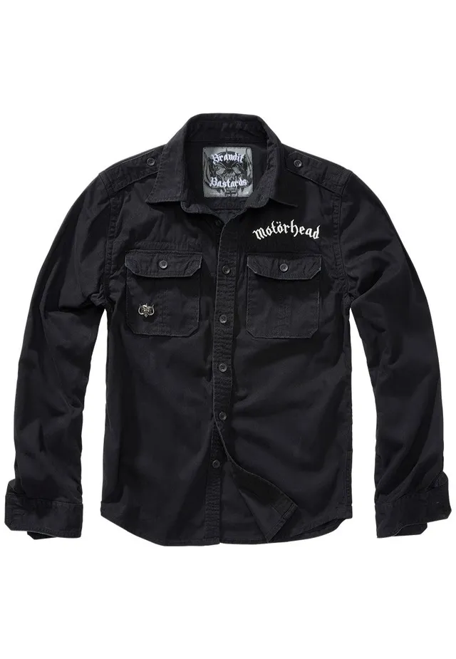brandit-x-mot-rhead-vintage-shirt-manches-longues-noir image 1