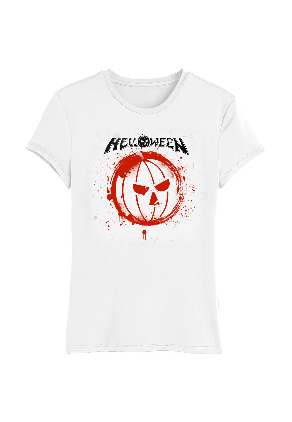 helloween-pumpkin-white-t-shirt-girly-blanc-femme image 1