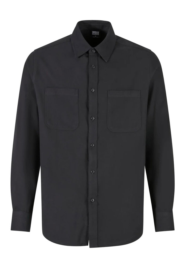 urban-classics-flanell-black-chemise-noire-homme image 6