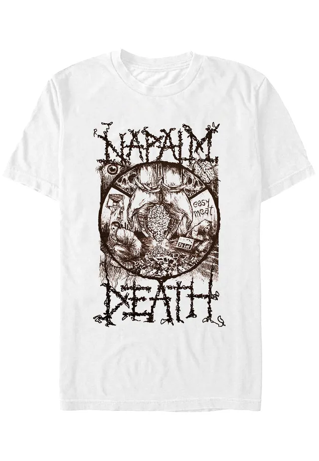 napalm-death-poverty-t-shirt-blanc-homme image 1