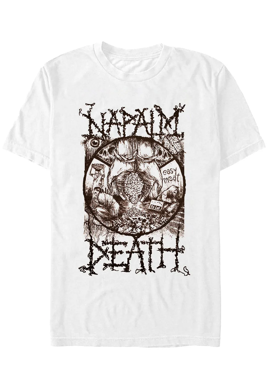 napalm-death-poverty-t-shirt-blanc-homme image 1