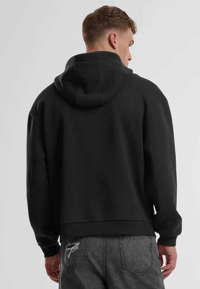urban-classics-fluffy-black-hoodie-sweat-capuche-noir image 4