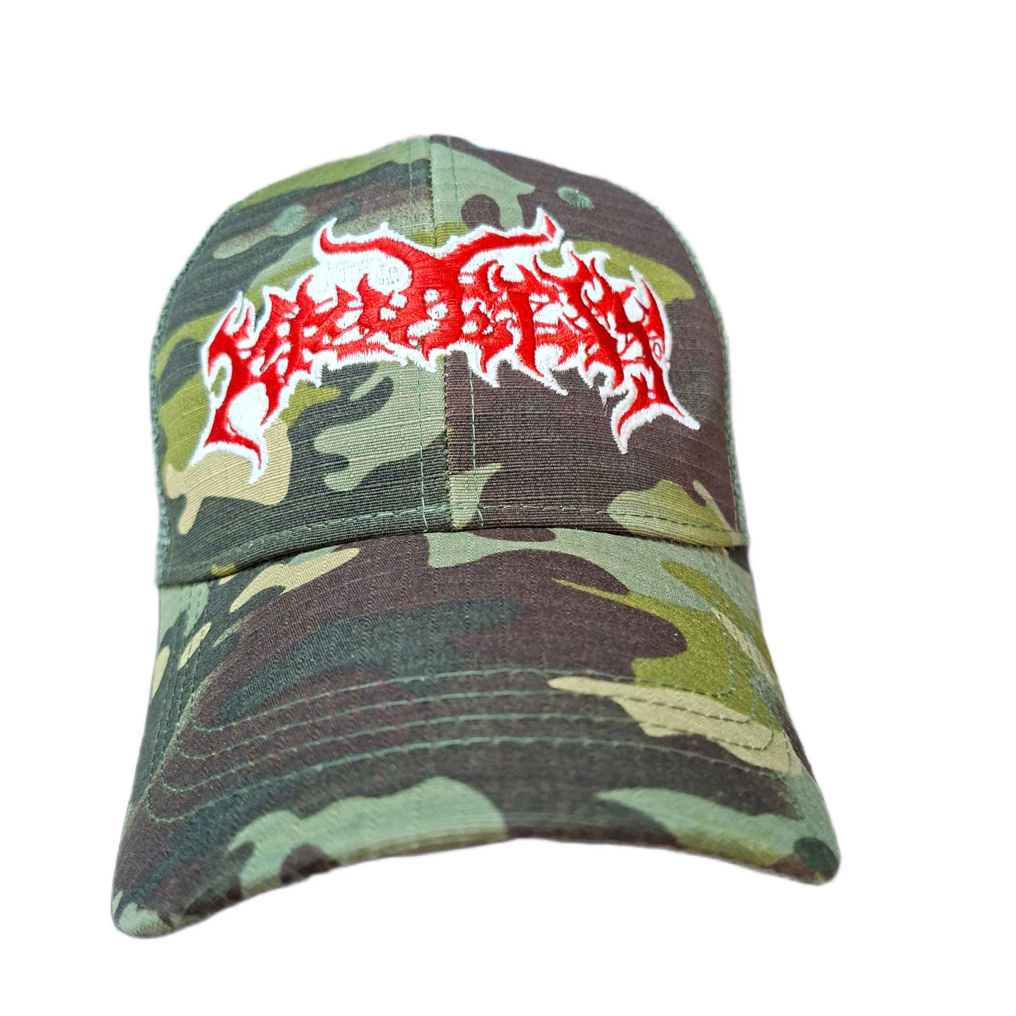 kruelty-logo-casquette-trucker-camo-vert-phosphorescent image 2