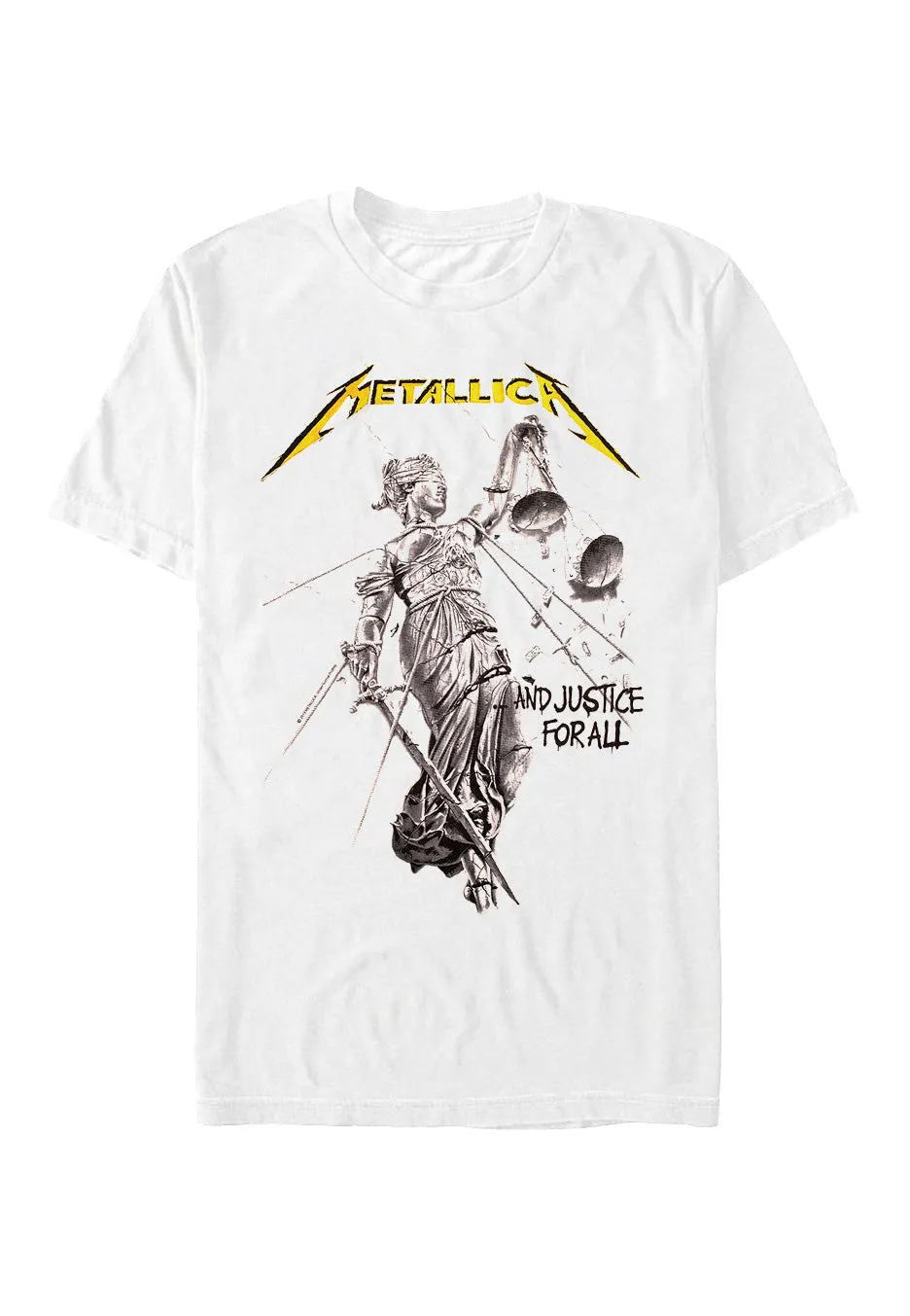 metallica-justice-white-t-shirt-blanc-thrash-metal image 1