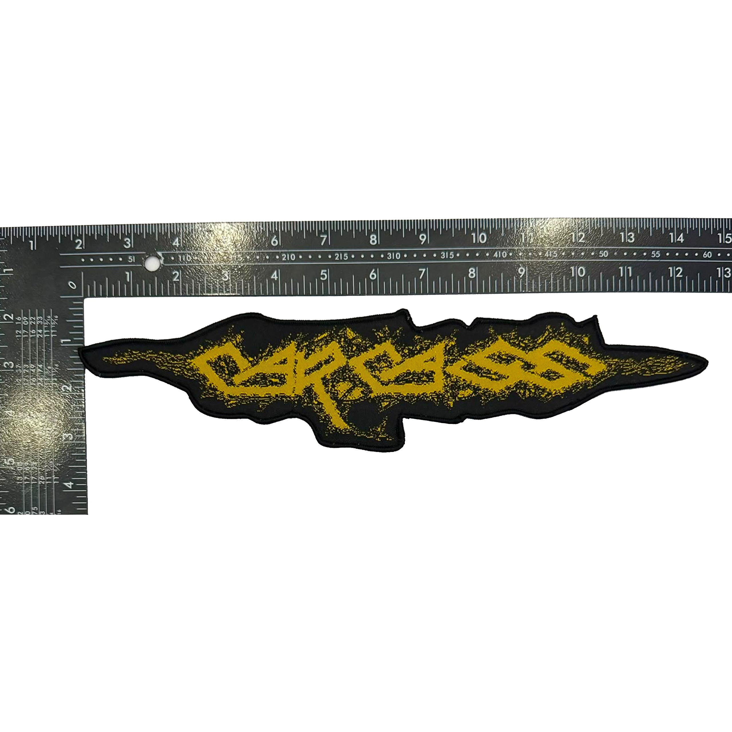carcass-logo-patch-tiss-oversized-bordure-noire-30-cm image 3
