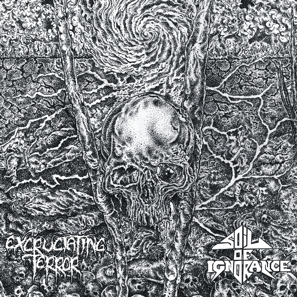 excruciating-terror-soil-of-ignorance-split-lp-grindcore image 1